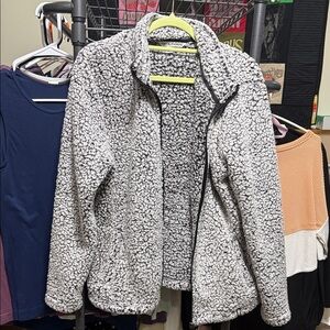 Port Authority Women's Gray Sherpa Zip Jacket